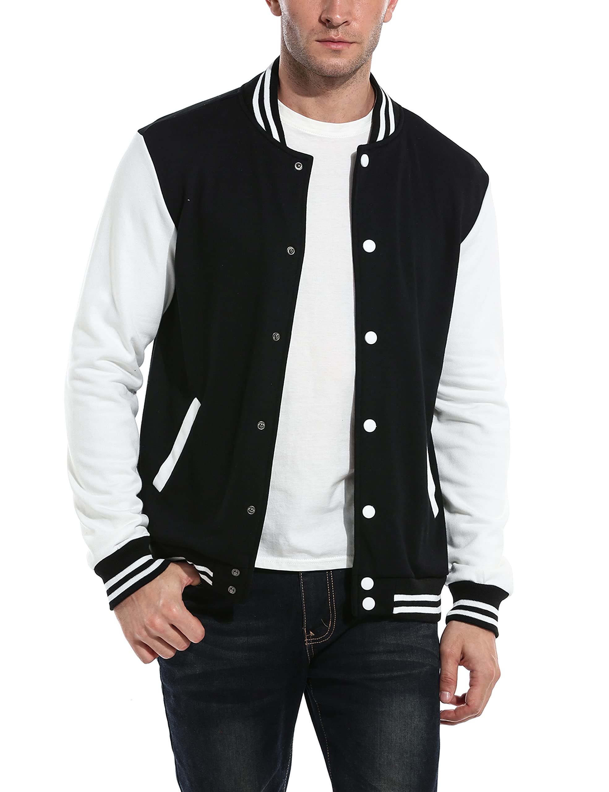 Men's Casual Slim Varsity Jacket