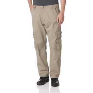 The overall effect of the model wearing cargo pants (Front)