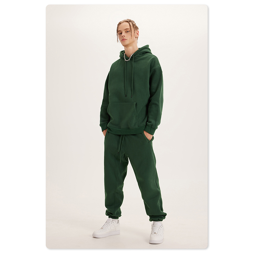 Unisex Green Hoodie Set