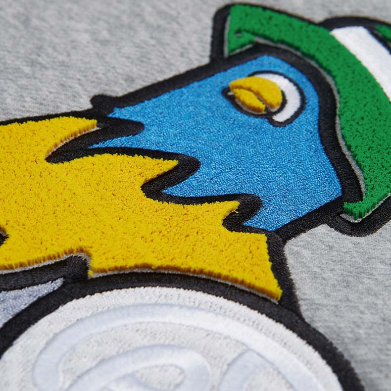 Hoodie embroidery detail display