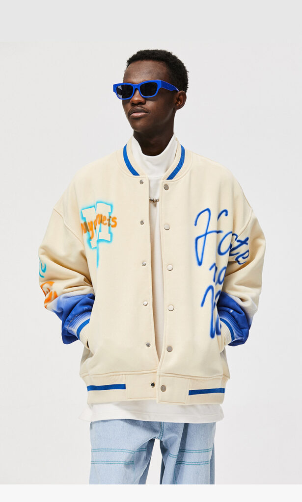 Printing Varsity Jacket showing effect