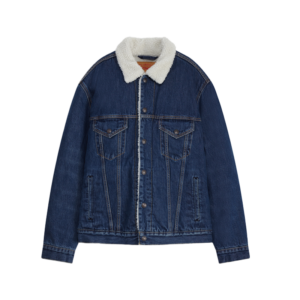 Faux sherpa denim jacket