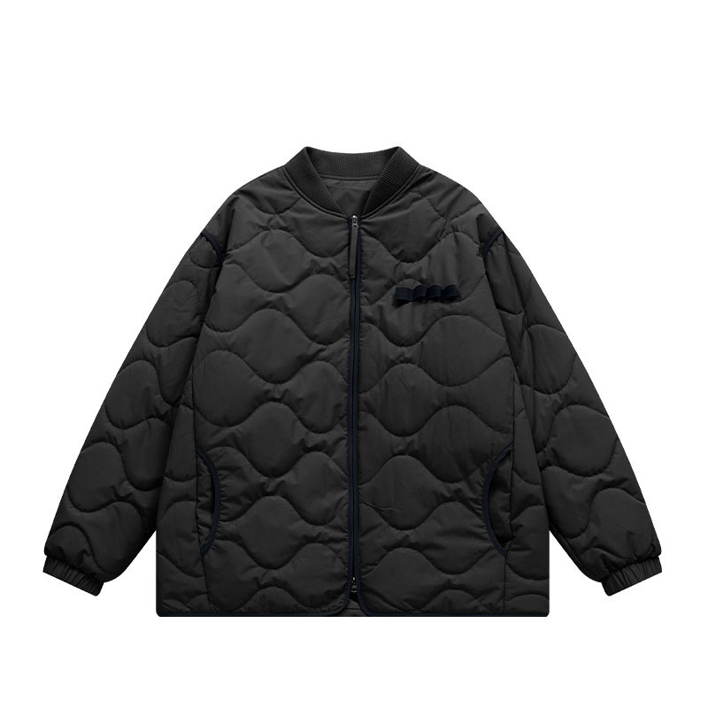 Quilted cotton jacket(Black)