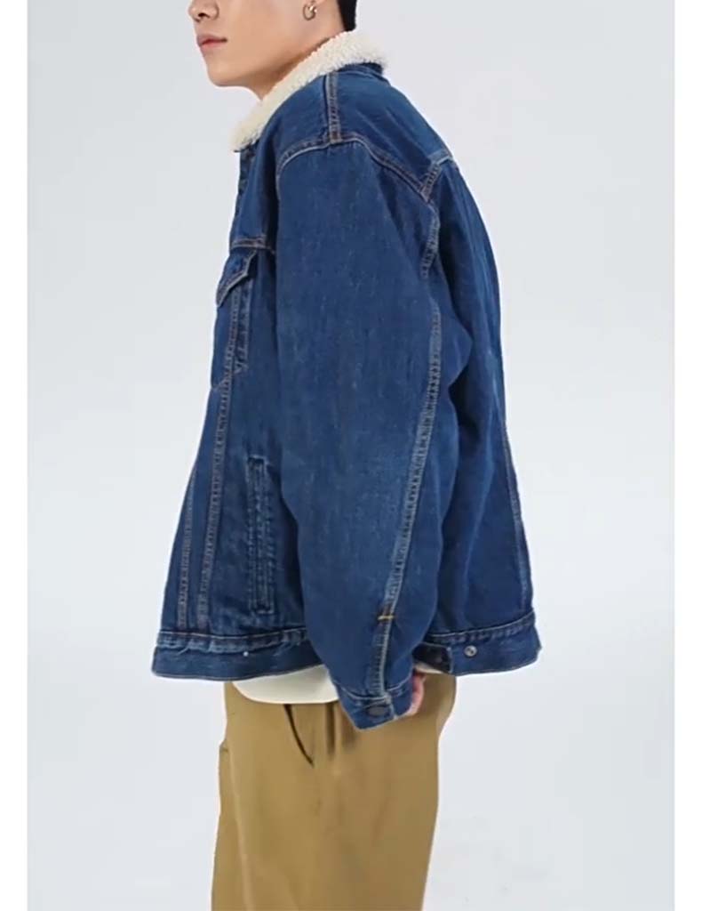 Imitation sherpa denim jacket display picture