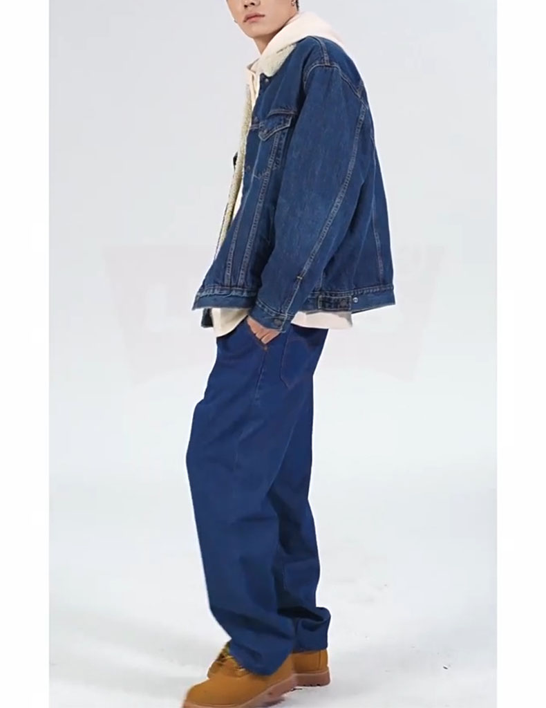 Imitation sherpa denim jacket display picture