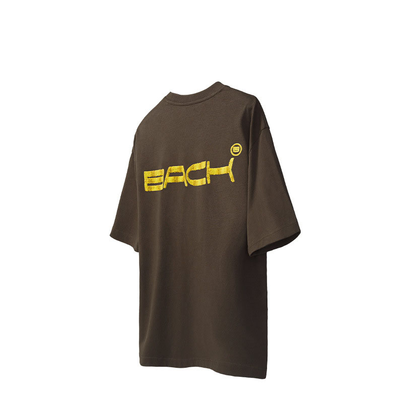 Brown embroidered T-shirt