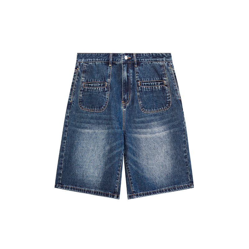 Straight-leg Denim shorts